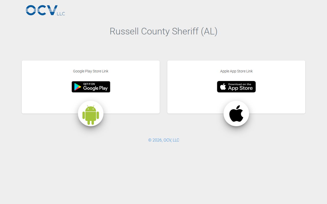 Russell County Sheriff AL app links for official arrest news and alerts